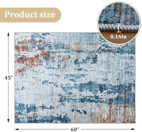 Office Chair Mat for Hardwood Floor, 60"x45" Easy Glide Computer Chair Mat Protector for Rolling Chair Under Desk Rug Nonslip Backing, Machine Wash - Image 7