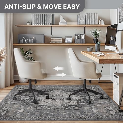 48"x72" Office Chair Mat for Hardwood Floor, Non-Slip Washable Black - Image 5
