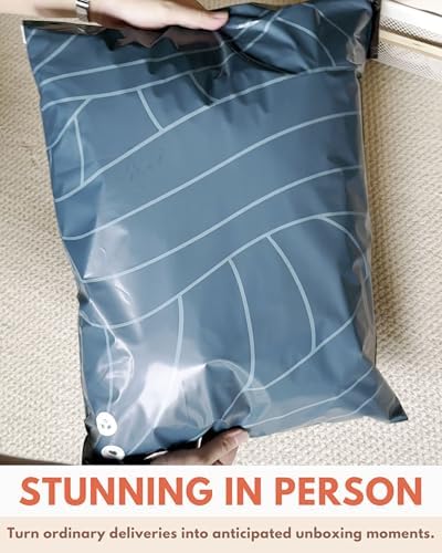 Poly Mailers 14.5 x 19 Inch- 100 pack Biodegradable Shipping Bags for Clothes and Large Items - Impack Self-Seal Waterproof Thick Mailing Envelope for Accessories & Clothing - Space Blue Leaf - Image 3