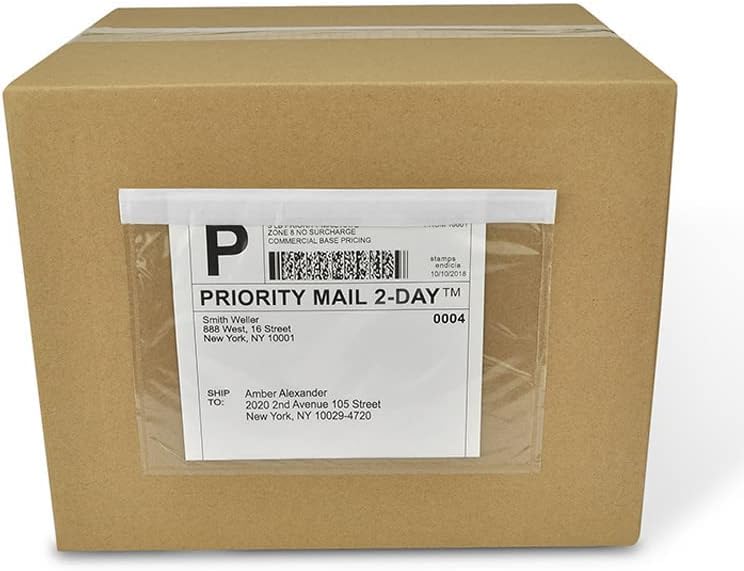 BEUYI Clear 7.5'' x 5.5'' Packing List Envelopes, Adhesive Shipping Label Pouches/Sleeves (150 Pack) - Image 4