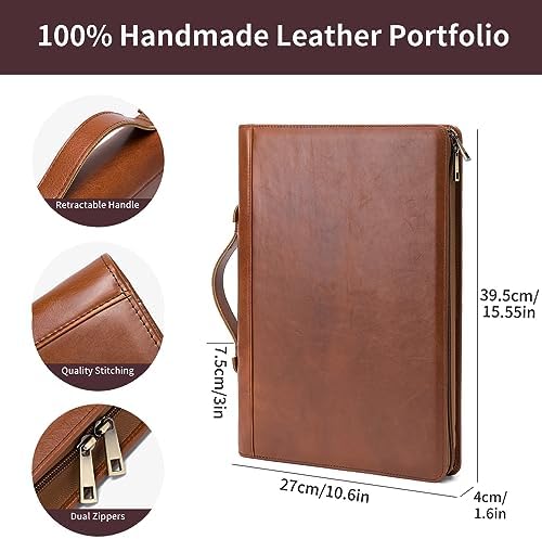 Personalized Leather 3 Ring Portfolio for 8.5 x 14" Pad & 15" Laptop - Image 5