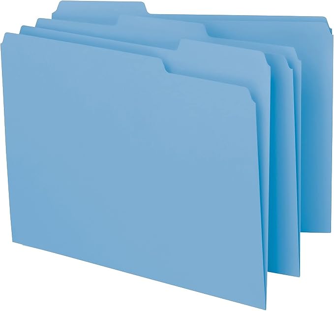 Smead Interior File Folder, 1/3-Cut Tab, Letter Size, Blue, 100 per Box, Expandable File Folders for Filing Cabinet - Image 6