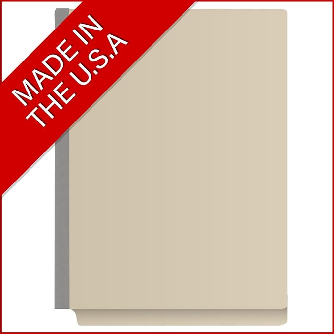 18 Pt. Manila Classification Folders, Full Cut End Tab, Letter Size, 1 Divider (Box of 10) - Image 5