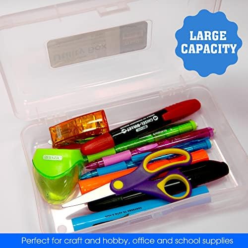 BAZIC PRODUCTS Clear Multipurpose Pencil Box, Stackable, 24-Case - Image 4