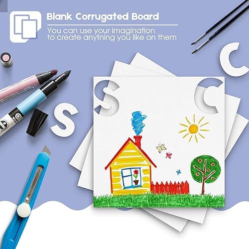 Golden State Art 10 Pack 12x12 Corrugated Cardboard Sheets - Image 6