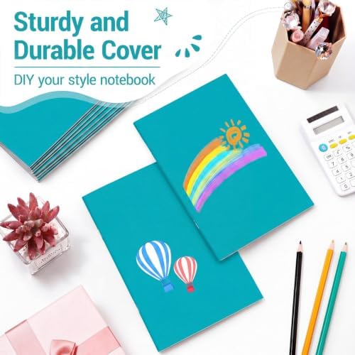 Mimorou 100 Pcs A5 Journals Notebooks Bulk,Cyan,Lined - Image 4