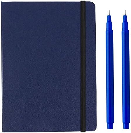 JAM PAPER Complete Desk Kit - Blue - Stapler, Tape Dispenser, Staples, Journal, Le Pens, Rubber Bands, Paper Clips & Binder Clips - 8/Pack - Image 7
