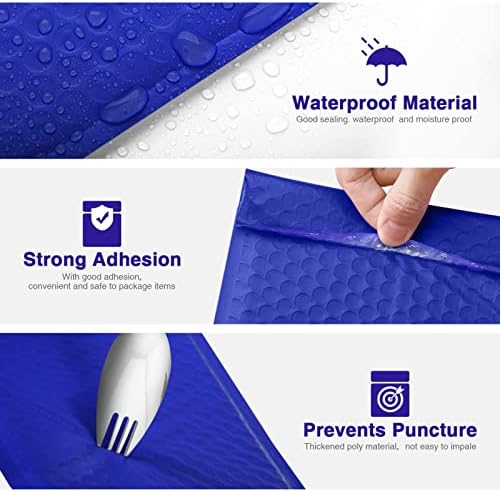 Metronic Bubble Mailers 6x10 Inch 100 Pack Thick Padded Envelopes Blue - Image 4
