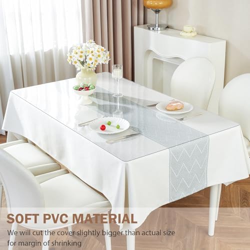 LovePads Clear Table Cover Protector 31.5x63 Inch, 1.5mm Thick Plastic Mat - Image 4