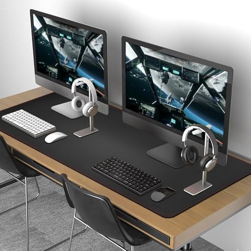 ZORESYN PU Leather Desk Pad 59.1"x19.7" Black - Image 3