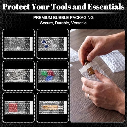 Frienda 500 Pcs Self Adhesive Bubble Bags Packing Pouches, 2" X 3.15" - Image 3