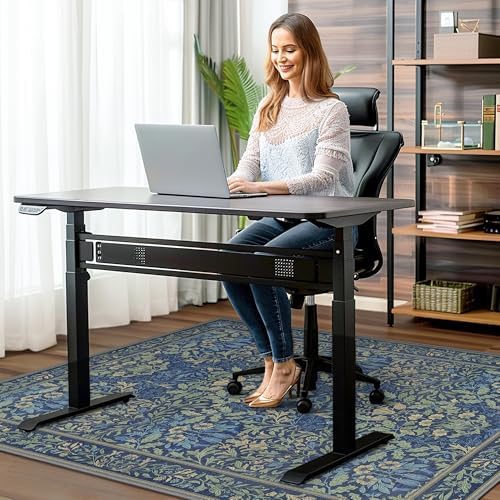 48"x60" Office Chair Mat for Hardwood Floor, Non-Slip Washable Dark Blue - Image 2