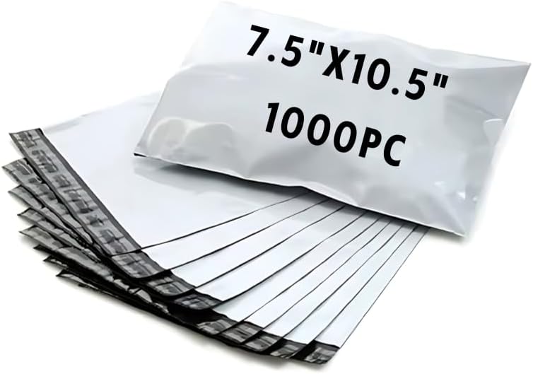 Poly Mailers 7.5"x10.5" Inches 1000 Pack Self Self Adhesive Shipping Bags for Clothing Poly Package Bags Lightweight & Waterproof by IPACKNOW