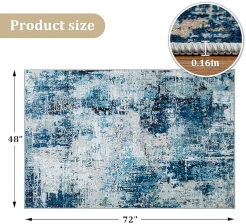 Office Chair Mat for Hardwood Floor, 72"x48" Easy Glide Computer Chair Mat Protector for Rolling Chair Under Desk Rug Nonslip Backing, Machine Wash - Image 7