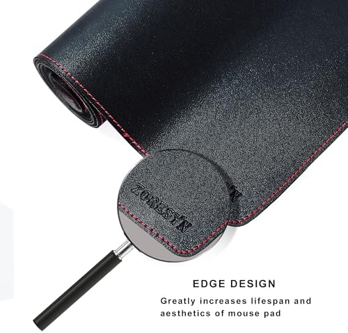 ZORESYN PU Leather Desk Mat 43.3 x 27.6 Inch (Black) - Image 3