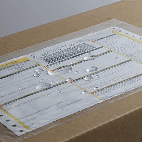7.5'' x 5.5'' Packing List Pouches, Shipping Label Envelopes Clear Adhesive Top Loading Packing List - 50 Pack - Image 2