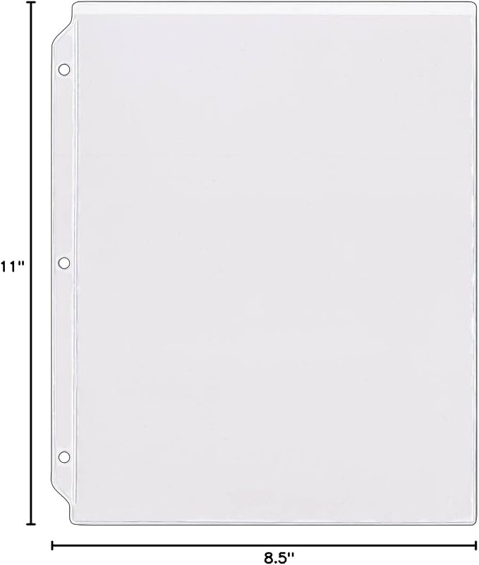 StoreSMART® - 8 1/2" x 11" Vinyl Plastic Sheet Protectors 50-Pack - Top Loading - VH876-50 - Image 2
