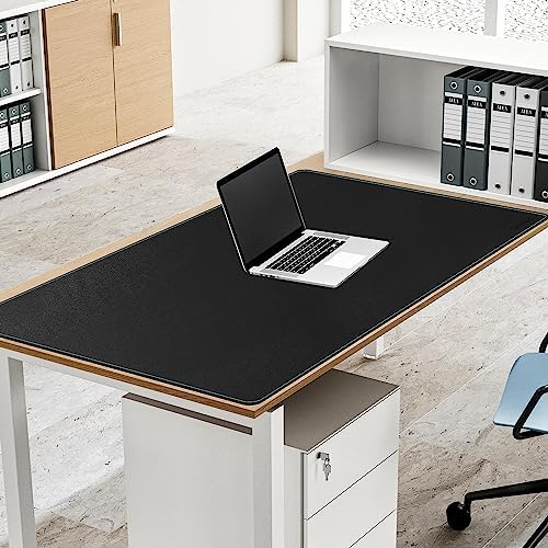 CENNBIE Leather Desk Mat Large, 43.6" x 23.6" Extended Mouse Pad (Black) - Image 5