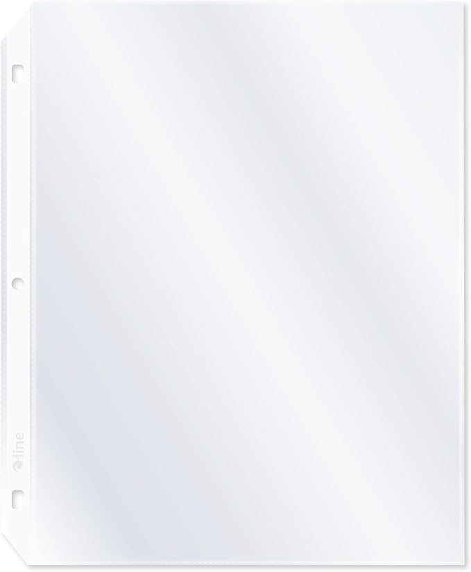 C-Line Top Loading Standard Weight Poly Sheet Protectors, Clear, 8.5 x 11 Inches, 100 per Box (62027) - Image 2