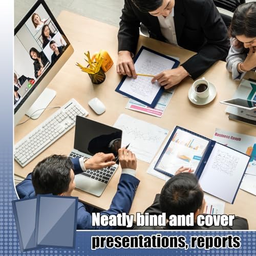 Teling 72 Pcs Report Covers with 3 Prong Presentation Folders, Navy Blue - Image 6