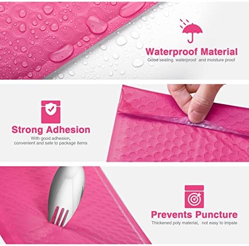 Metronic Pink Bubble Mailers 6x10 Inch 100 Pack Opaque Padded Envelopes - Image 3