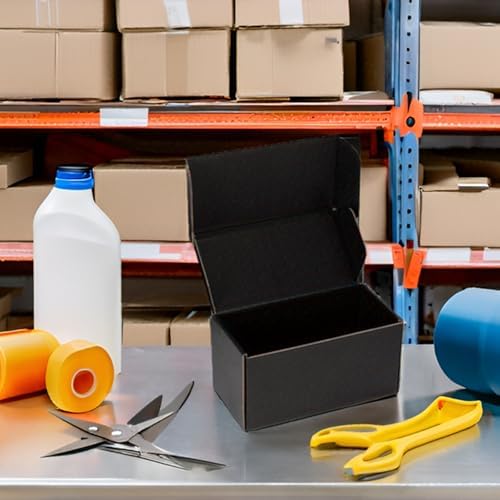 Black Shipping Boxes 8x4x4 Inches, 20 Pack - Image 4