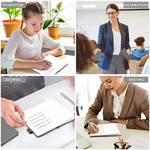 feela 15 Pack Pocket Small Notebooks Bulk, Mini Cute Notepads Hardcover College Ruled Lined Journals with Pen Holder for School Business Memos, with 15 Black Pens, 3.5”x 5.5”, A6, Gray - Image 7