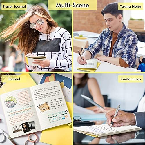 feela 36 Pack Soft Cover Journal Bulk, Lined Blank Travel Journal for Women Men Writing, Notebooks College Ruled for Work, Note Taking Notebook School Business Supplies, 8.2” x 5.5”, A5, Lemon Yellow - Image 6