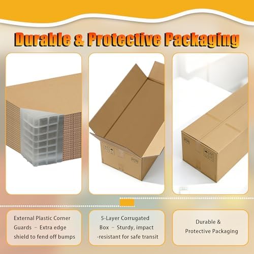 Hixdo12 Pack 24" x 36" x 3/16" Corrugated Cardboard Sheets, Brown - Image 7