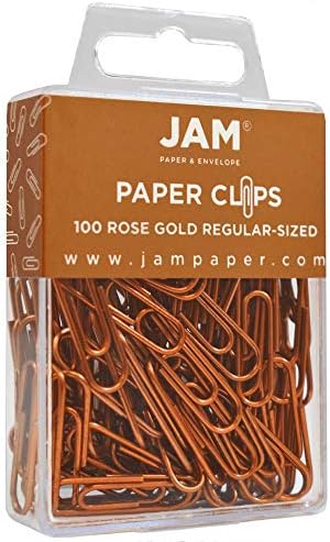 JAM Paper Colored Standard Paper Clips - Small - Rose Gold - 100/pack - Image 2