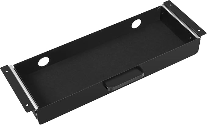 VEVOR Under Desk Drawer Slide Out, 22 inch Under Desk Mounted Pull-out Drawer Attachment, Hidden Under Counter Drawers for office Home Sit Stand Workstation, Black - Image 9