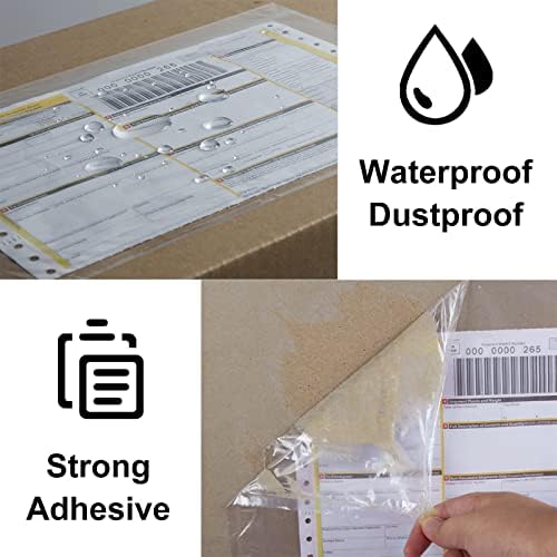 LabelMore 6" x 9" Clear Adhesive Packing List Envelopes Pouch - Label Envelopes Pouches - Clear Top Shipping Label Bag for Mailing Bag Box - 1000 Packs - Image 2