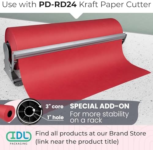 Red Kraft Paper Roll, 24" x 8640" (720 feet) - USA-Made, IDL Packaging - Image 6