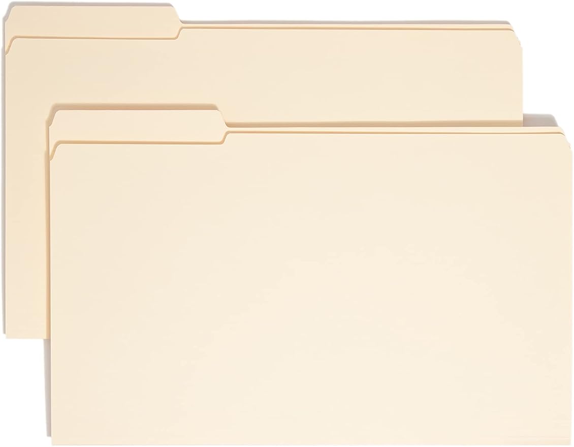 Smead File Folder, Reinforced 1/3-Cut Tab, Left Position, Legal Size, Manila, 100 per Box (15335) by SMEAD
