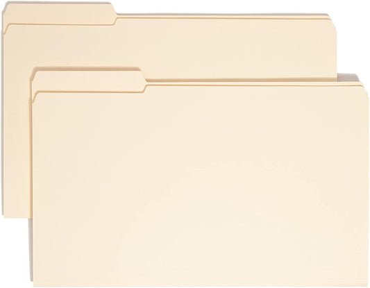 Smead File Folder, Reinforced 1/3-Cut Tab, Left Position, Legal Size, Manila, 100 per Box (15335) by SMEAD