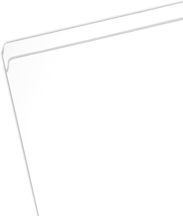 Smead File Folder, Reinforced Straight-Cut Tab, Letter Size, White, 100 per Box (12810) - Image 2