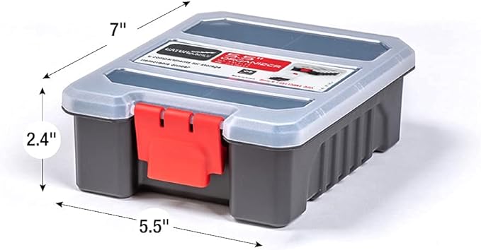 Mini Parts Organizer Box – Small Hardware Storage Case with 6 Compartments & Divider – Compact Nylon Container for Screws, Beads, Tackle, or Travel Toolbox - Image 3