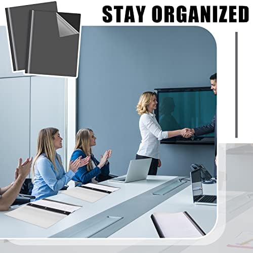 Teling 72 Pack Clear Front Report Covers with 3 Prong Fasteners, Black - Image 4