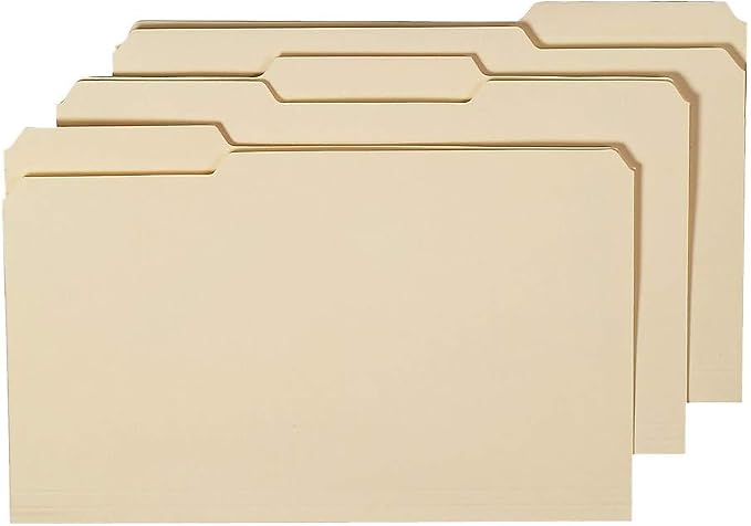 Staples 30% Recycled Reinforced File Folder, 1/3-Cut Tab, Legal Size, Manila, 100/Box (ST606814/606814) - Image 5
