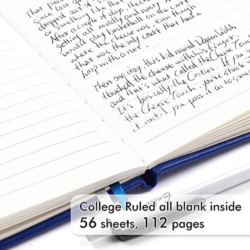 feela 15 Pack Pocket Small Notebooks Bulk, Mini Cute Notepads Hardcover College Ruled Lined Journals with Pen Holder for School Business Memos, with 15 Black Pens, 3.5”x 5.5”, A6, Navy - Image 3