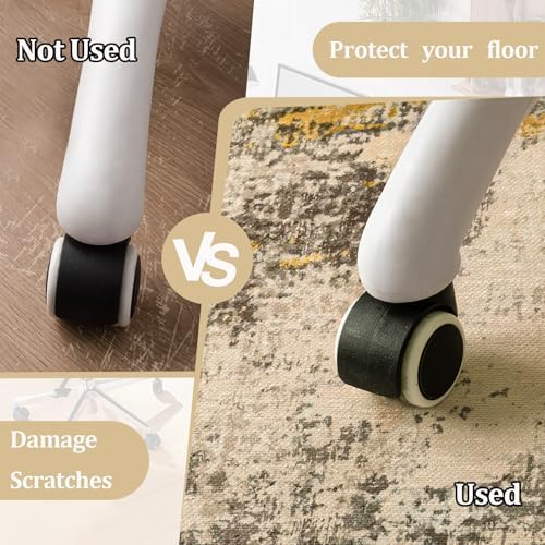 Office Chair Mat for Hardwood Floor, 60"x45" Easy Glide Computer Chair Mat Protector for Rolling Chair Under Desk Rug Nonslip Backing, Machine Wash - Image 3