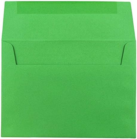 JAM PAPER A7 Colored Invitation Envelopes - 5 1/4 x 7 1/4 - Green Recycled - 100/Pack - Image 2