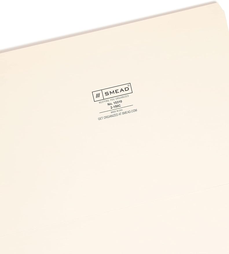 Smead File Folder, Reinforced Straight-Cut Tab (Not Undercut), Legal Size, Manila, 100 per Box (15310) - Image 3