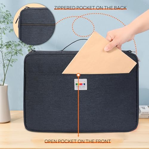 JAKAGO 480 Slots Colored Pencil Case Extra Large Capacity Pen Holder for Artist Painter Zipper Organizer Bag for Marker Highlighter Storage Case for Office Sketch Travel Supplies (Blue) - Image 4