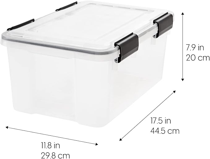 IRIS USA 19 Quart WeatherPro Storage Box, Clear - Image 6