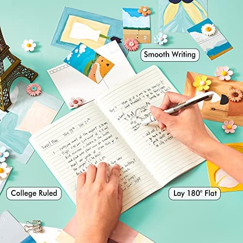 36 Pack Soft Cover Journal Bulk, Feela Lined Blank Travel Journal for Women Men Writing, Notebooks College Ruled for Work, Note Taking Notebook School Business Supplies, 8.2” x 5.5”, A5, Emerald - Image 3