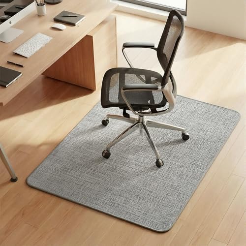 Aothia Textilene Chair Mat for Hardwood Floors - Heavy Duty Non-Slip Desk Floor Protector, Durable PVC & Polyester Blend, Easy to Clean, Ideal for Home Office (36"x47", Dark Grey) by AothiaSimpleNaturalUnique