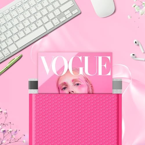 Fuxury Large Bubble Mailers 10.5x16" 40Pack Self Seal Pink Padded Envelopes - Image 6