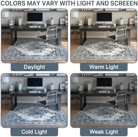 36"x48" Office Chair Mat for Hardwood Floor, Non-Slip Washable Navy - Image 6