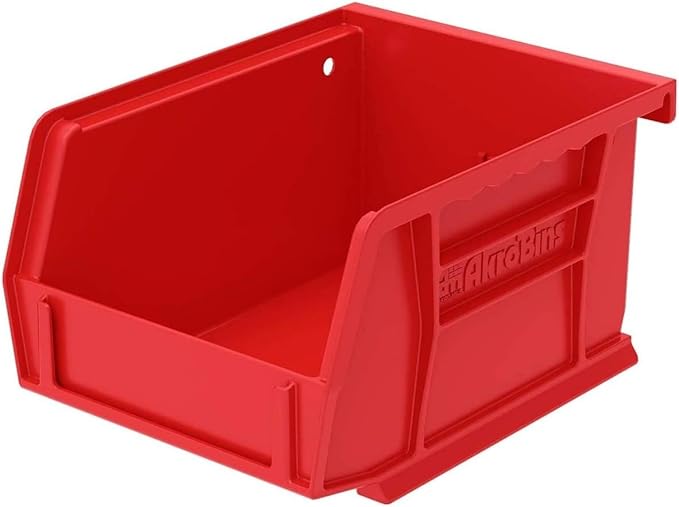 Akro-Mils 30210 AkroBins Plastic Storage Bins, 5"x4"x3", Red, 24-Pack | Space-Saving Stackable Bins for Garage, Pantry, Craft Organization - Image 11